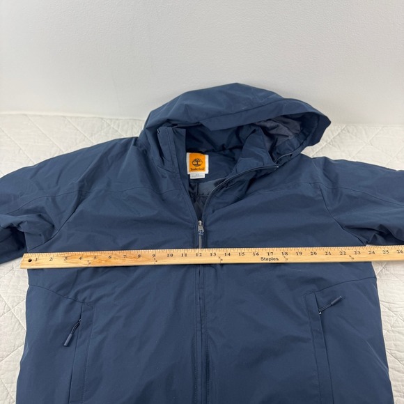 Timberland Mens Navy Blue Hooded Windbreaker Rain Jacket TB0A5UVW M Gorpcore